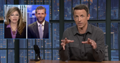Seth Meyers calls out Eric Trump’s $24m Pentagon deal for his robot startup