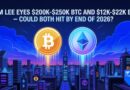 Tom Lee Eyes $200K–$250K BTC and $12K–$22K ETH — Could Both Hit by End of 2026?